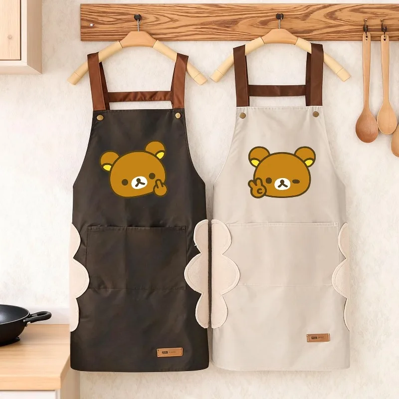 Rilakkuma kitchen apron waterproof new oil-proof cooking apron