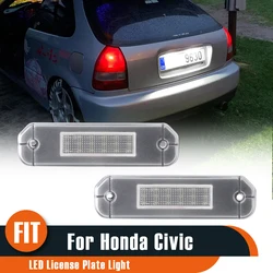 2Pcs For Honda Civic EJ EG EK EK3 CR-X Integra Del Sol LED License Number Plate Lights Lamp OEM#34100-S04-A01 34100S04A01