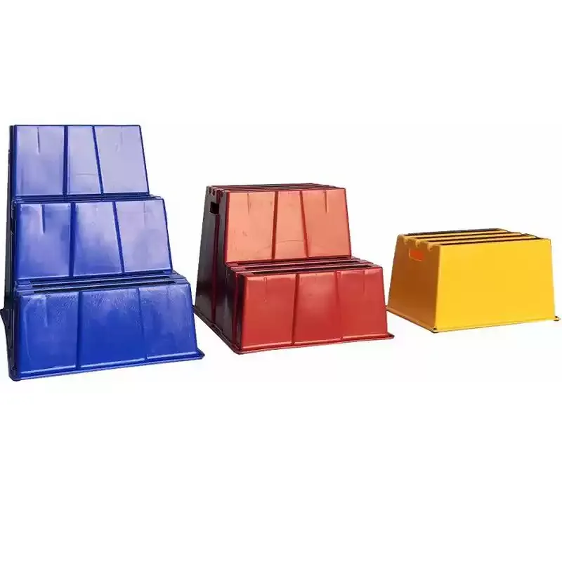 Heavy Duty 230KG HDPE Safety Step Stool 1-Step Anti-Slip Stackable Industrial Plastic Step Stool TUV GS Certified for Warehouse