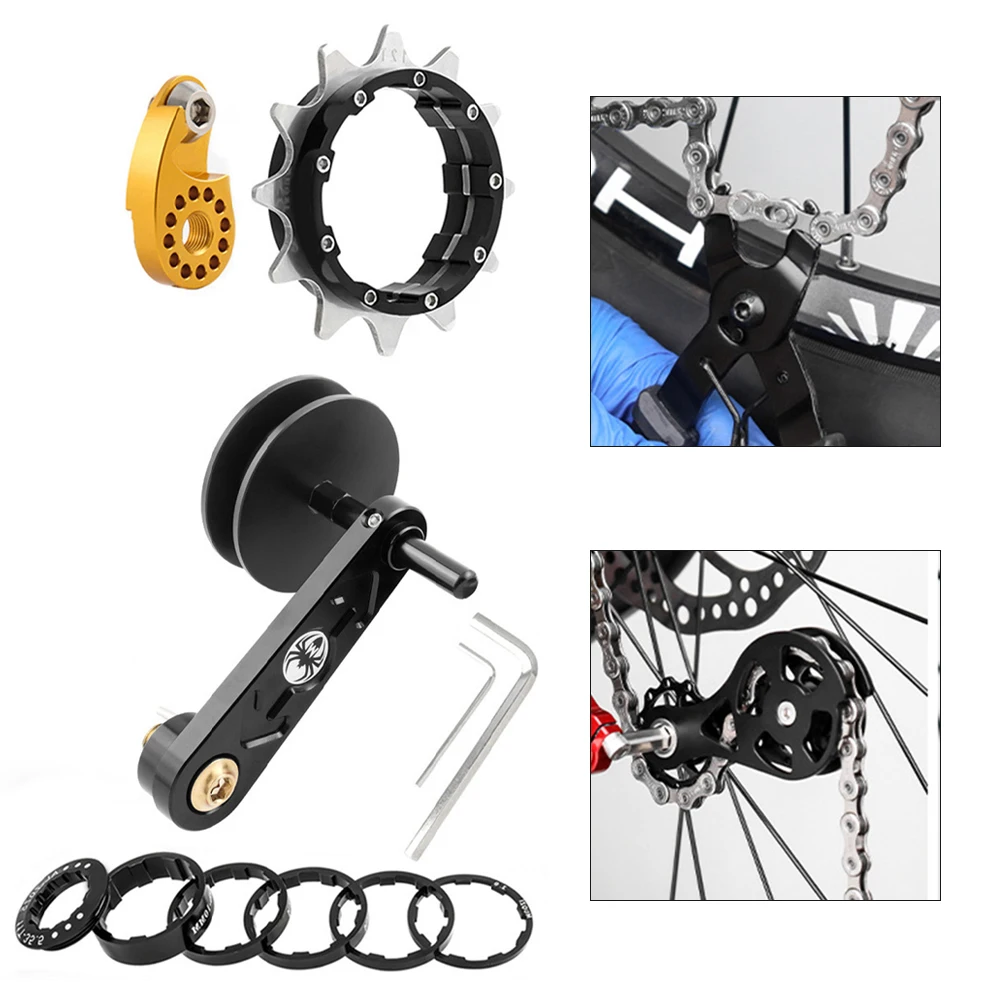 

Single Speed Chain Stabilizer Bike Chain Drop Bike Flywheel Set with Chain Tensioner 1222T for Optimal Performance