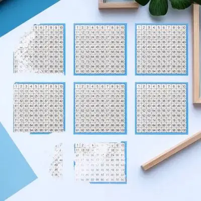 

10 Sheets Math Charts Numbers 1-100 Chart for Classroom Homeschool Learning Counting Skills Teaching Aid Elementary School