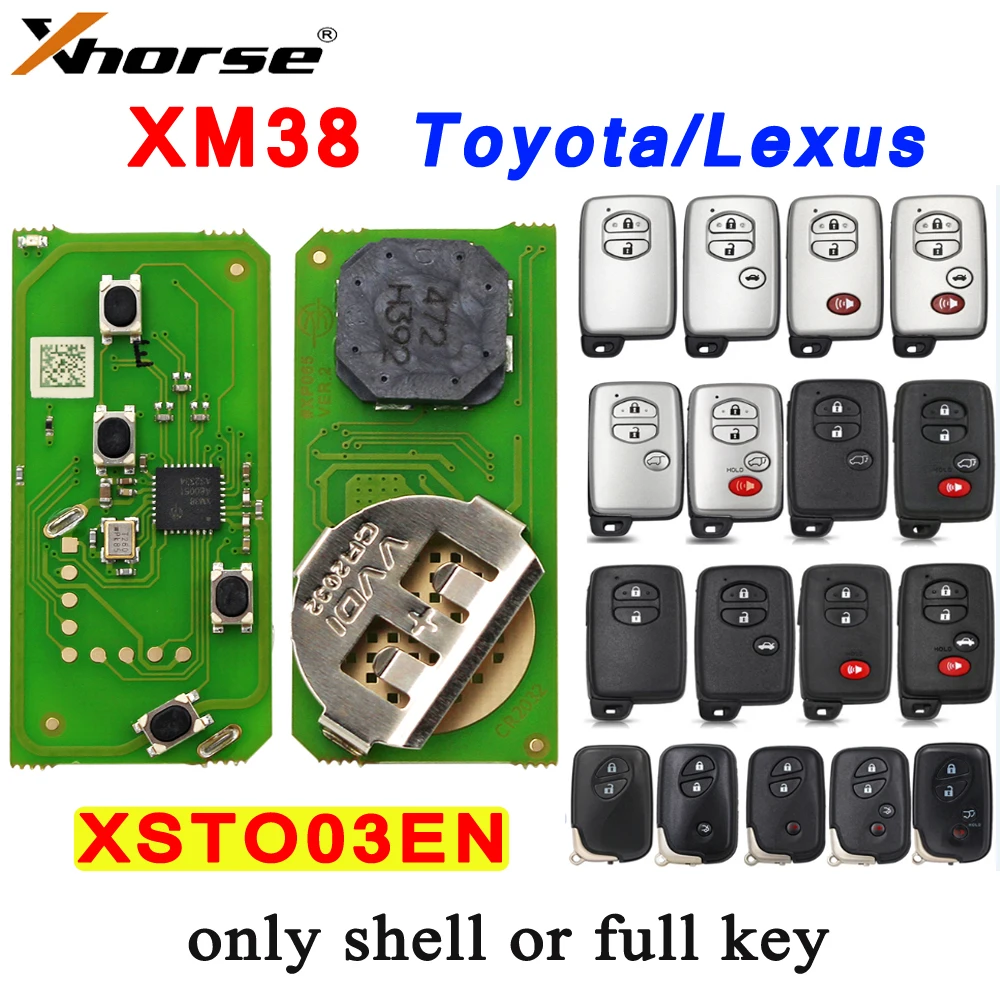 

Универсальный смарт-ключ Xhorse VVDI XM38 XSTO03EN для Y.T 8A 4D 4A для Toyota Lexus Support 0140 3370 A433 F433 0120 0020 0500