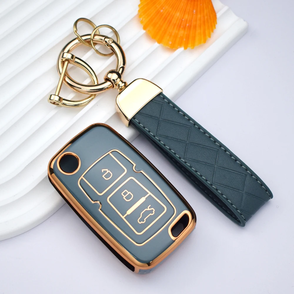 TPU Remote Car Key Case Cover for Geely Emgrand EU 7 EC7 EC715 EC718 EC7-RV EC715 EC718-RV GC5 GC6 EC8 SL Keychain view 6