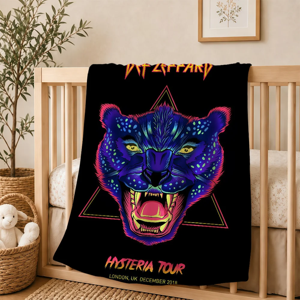 Band D-Def L-Leppard Blanket For Soft Warm Knee For Bedroom Living Room Bed Sofa Camping Picnic Office Gift Throw