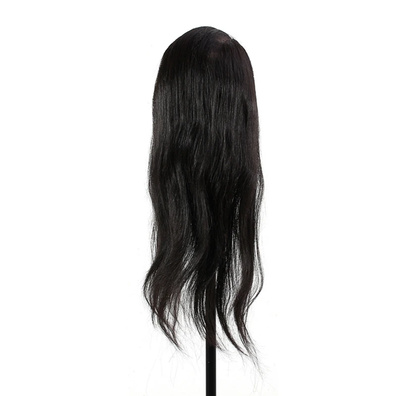 Mannequin Head 40cm Mannequin Head Long Black Hair Wigs Styling Training Practice Hairdressing Dolls