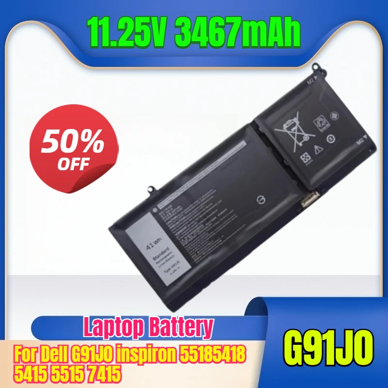 V6W33 54Wh G91J0 41Wh بطارية الكمبيوتر المحمول لديل انسبايرون 3510 3511 5510 5515 5310 5415 5418 3515 5410 2-in-1 7415 2-in-1 سلسلة