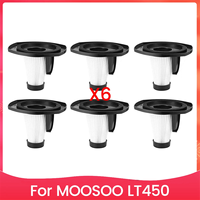 Vacuum Filters Set 6 Filter, Compatible with for MOOSOO LT450, Reusable Vacuum Cleaner Washable Home