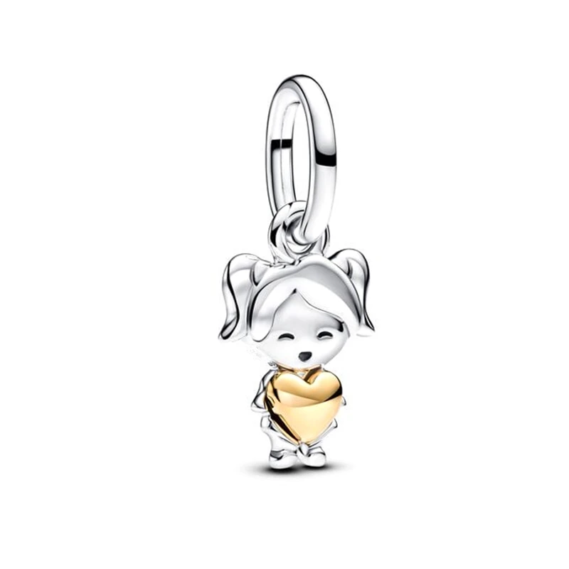 2026 الأصلي سحر صالح الأساور الأصلية DIY بها بنفسك مجوهرات هدية رسالة حب سعيد صبي وفتاة الشمال ستار الشمس والقمر مشبك مستدير الخرز #3