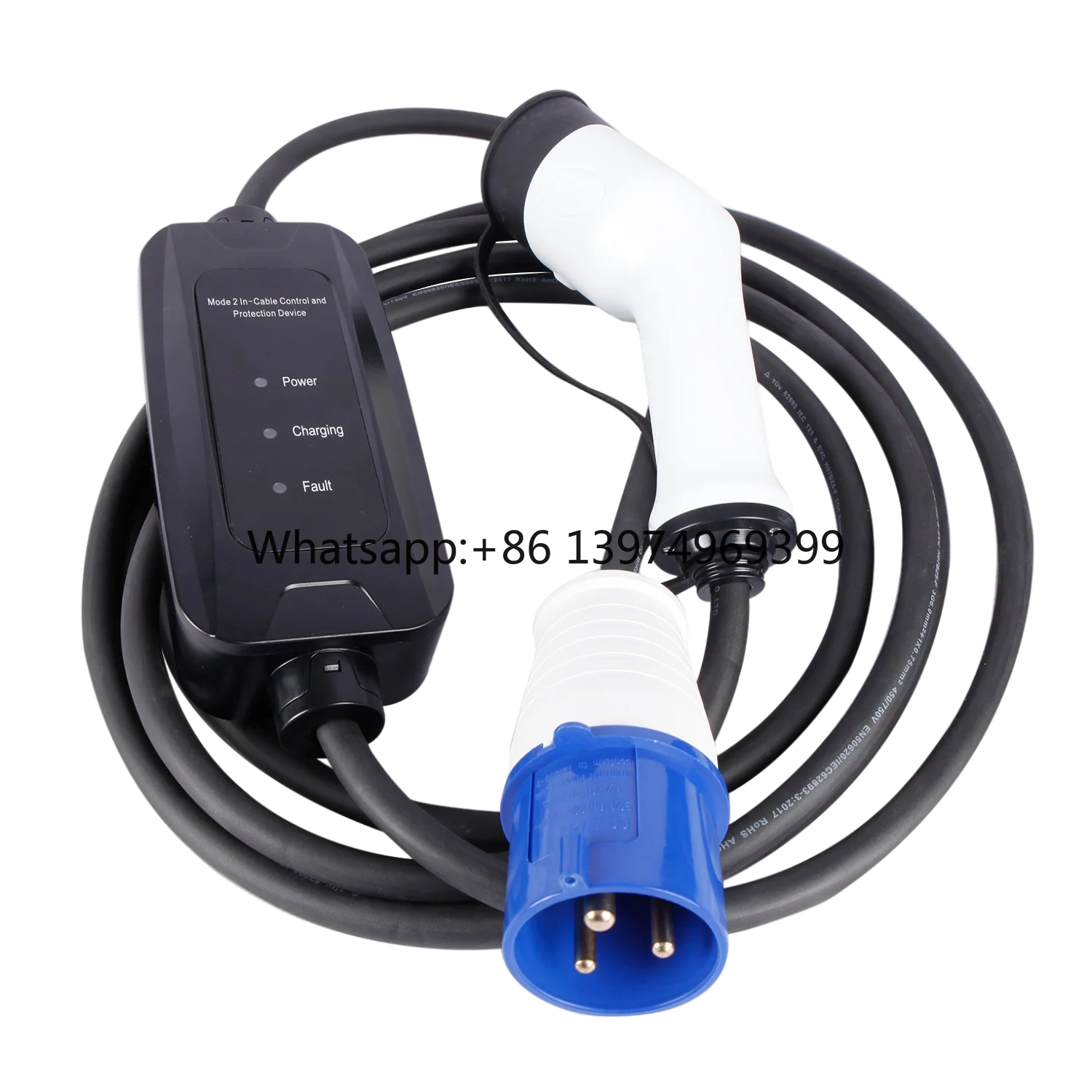 Mode2 Id Focus OLCD Type1 Type2 GB/T Electrical Car Charging Station Portable Ev Charger