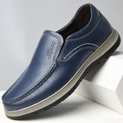 Men's High Quality Genuine Leather Loafers Handmade Men Shoes Moccasins Walking Men Flats Casual Male Work Shoes Homme Zapatos