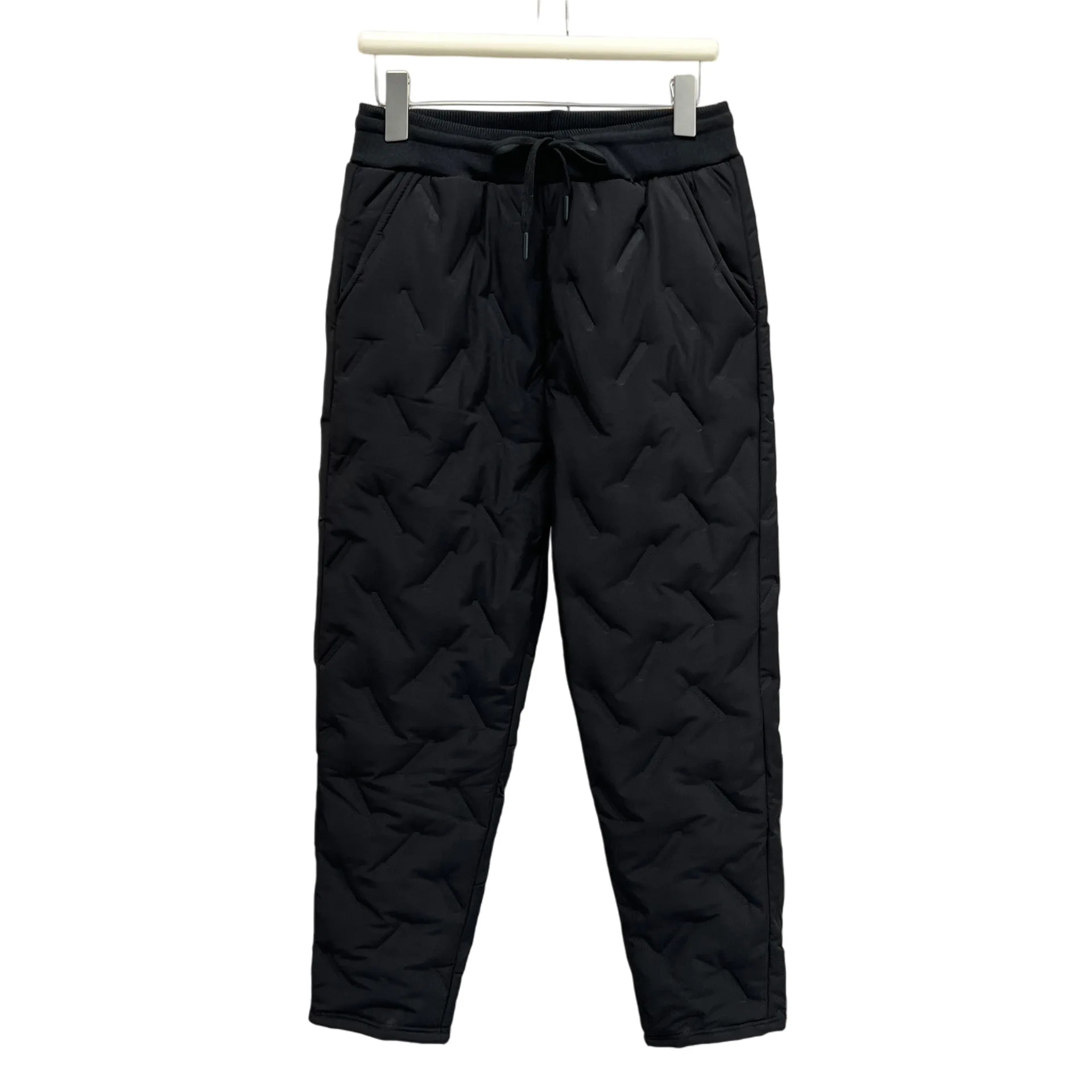 

XXXXL Fashion Plus Size Women's Harem Pants Winter New Simple And Warm Down Cotton Padded Casual Quilted Trousers 369