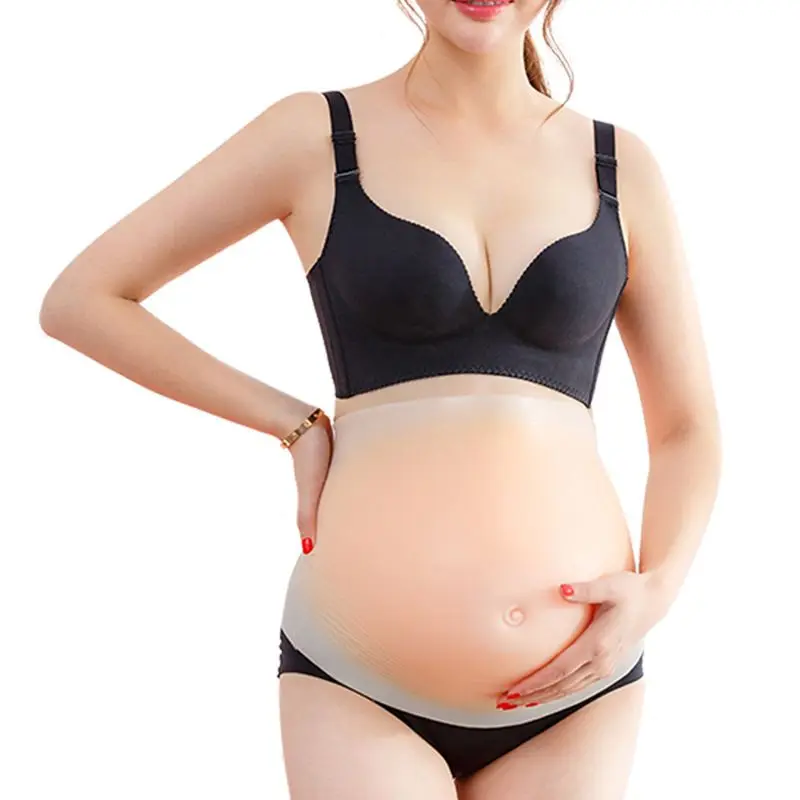 8-40 Weeks Silicone Belly Pregnancy Fake Pregnant False Tummy Artificial Stomach For Actor Dragqueen Crossdresser Performer Prop