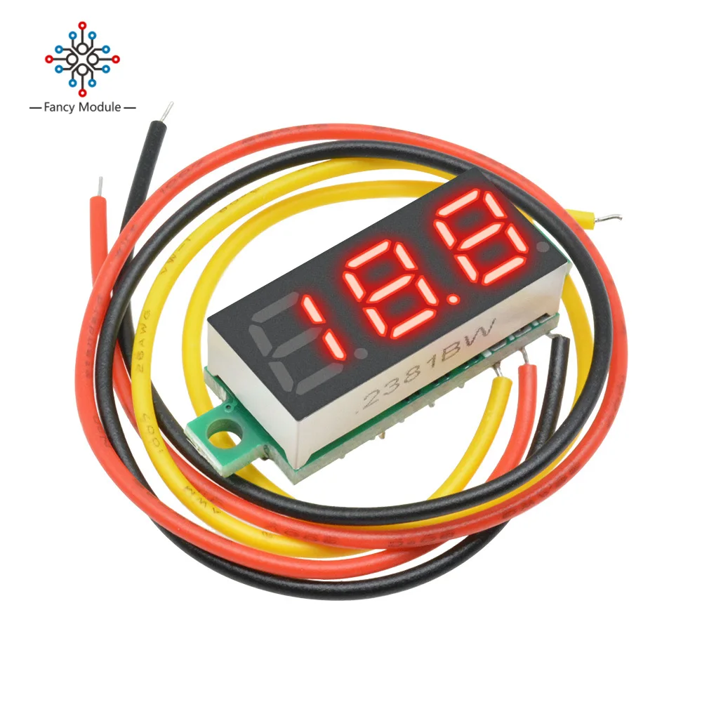 

0.28 Inch LED Digital Voltmeter DC 0-100V Voltage Meter Auto Car Mobile Power Voltage Tester Detector 12V Red Green Blue Yellow
