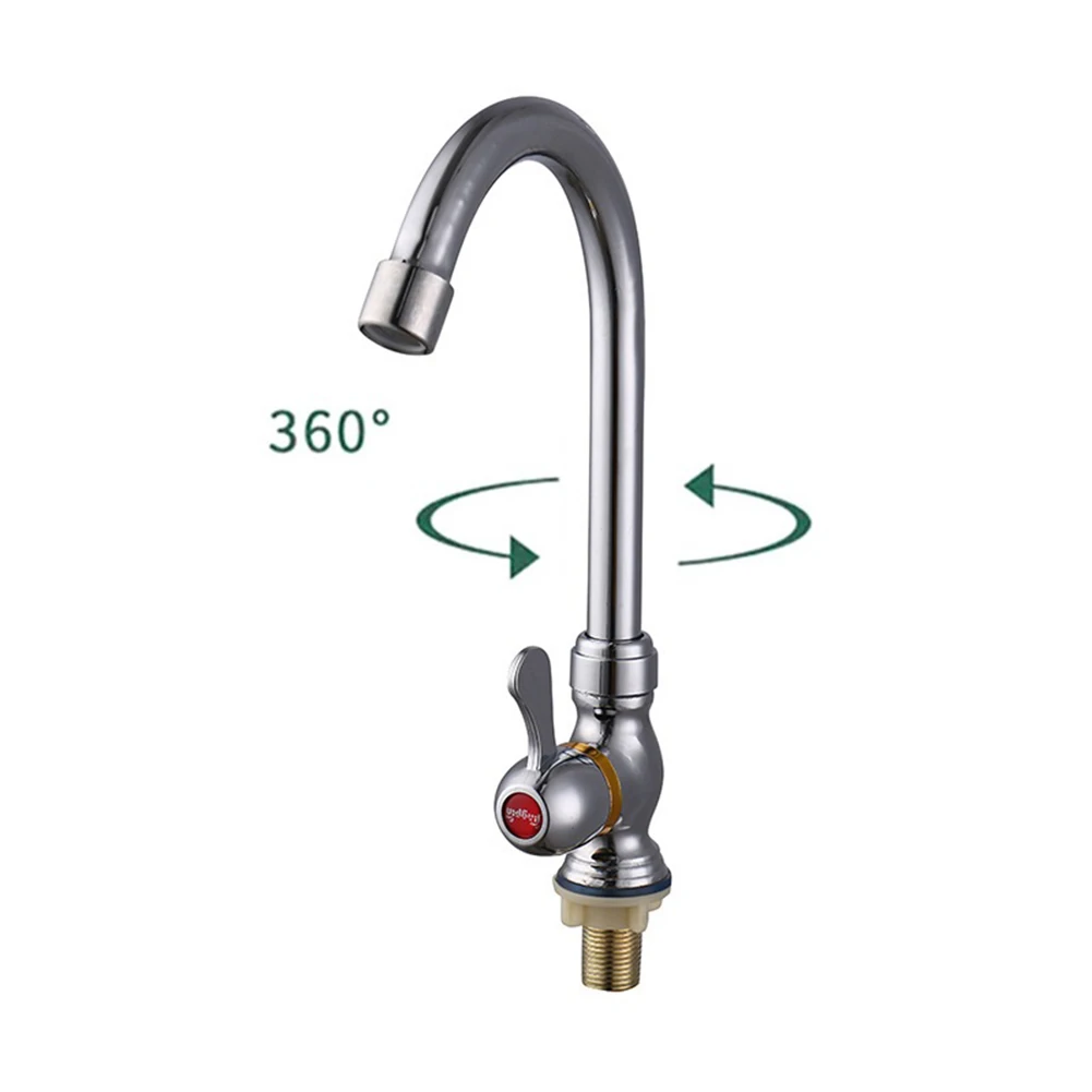 High Quality New Practical Kitchen Faucet Sink Mixer Taps Chrome Cold Water Tap Kitchen Accessories Plastic Steel
