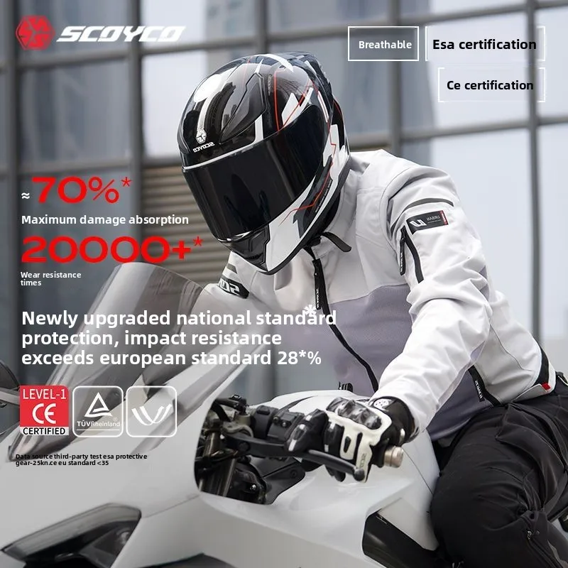 SCOYCO Motorcycle Jacket Summer Mesh Breathable Reflective Motorbike Jacket Men Women CE Level Anti-fall Rider Clothing Jacket