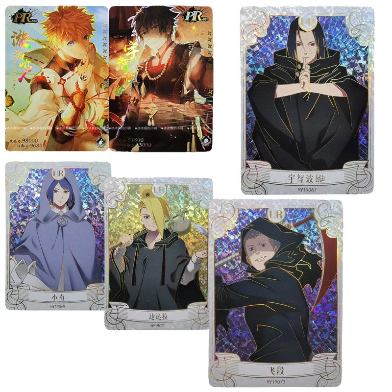 Naruto Ur Card Deidara Uchiha Itachi Pain Anime Characters Bronzing Collection Flash Card Cartoon Toys Christmas Gift