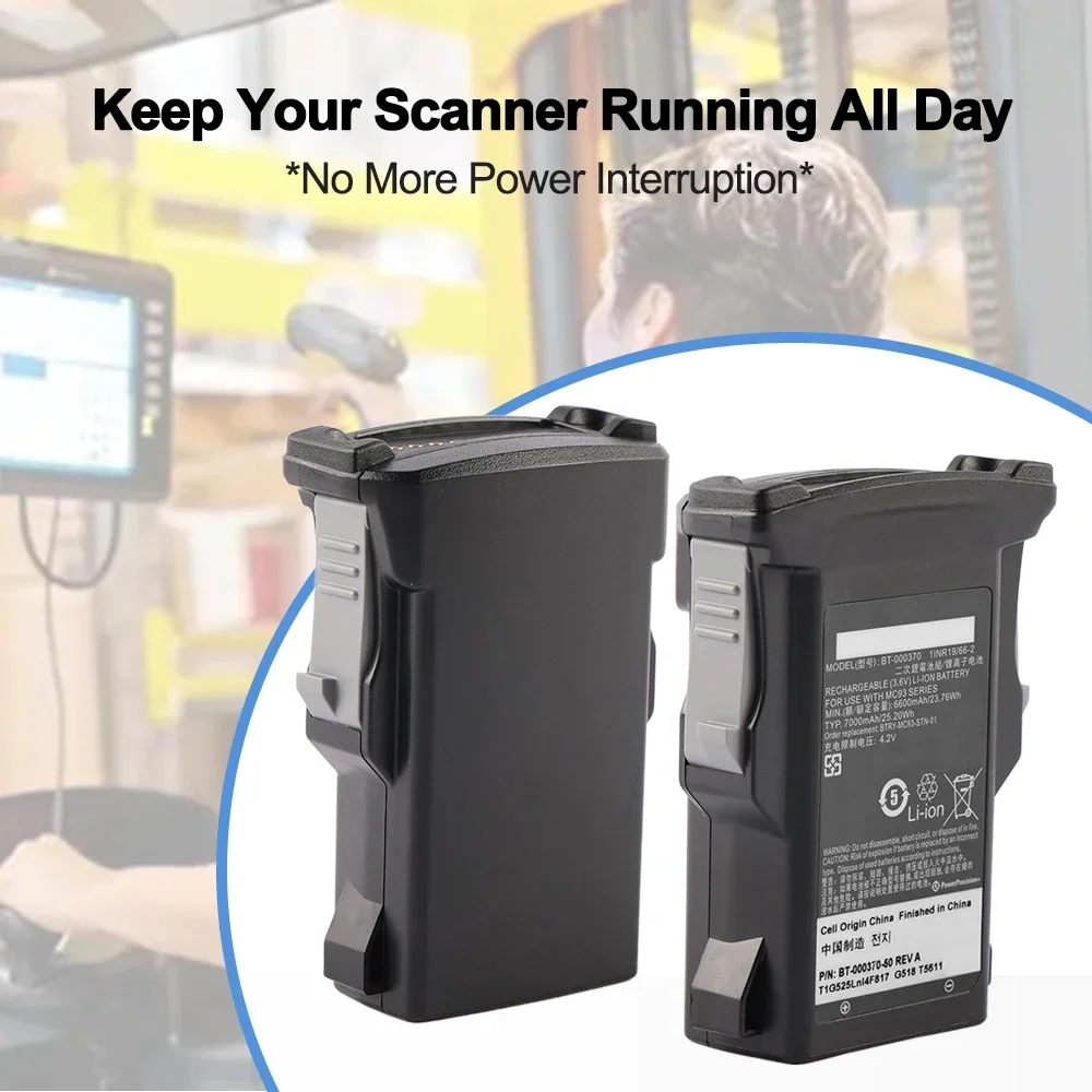 ETESBAY BT-000370 Barcode Scanner Battery For Zebra MC93 MC9300 BTRY-MC93-NI-01 BTRY-MC93-STN-01