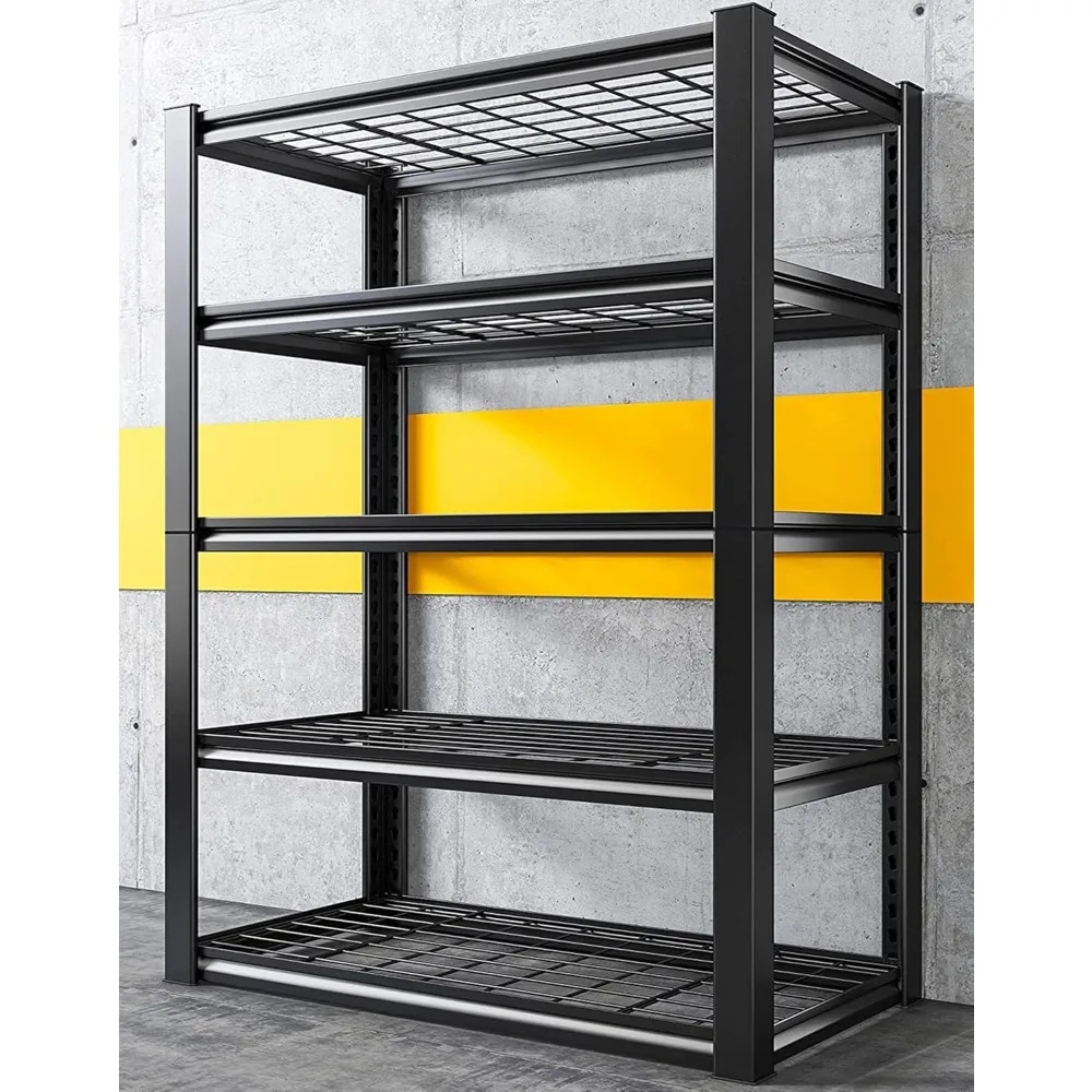 

REIBII Garage Shelving Holds 2000LBS Storage Shelves Heavy Duty Adjustable 5-Tier Industrial Metal Shelving Units for Garage