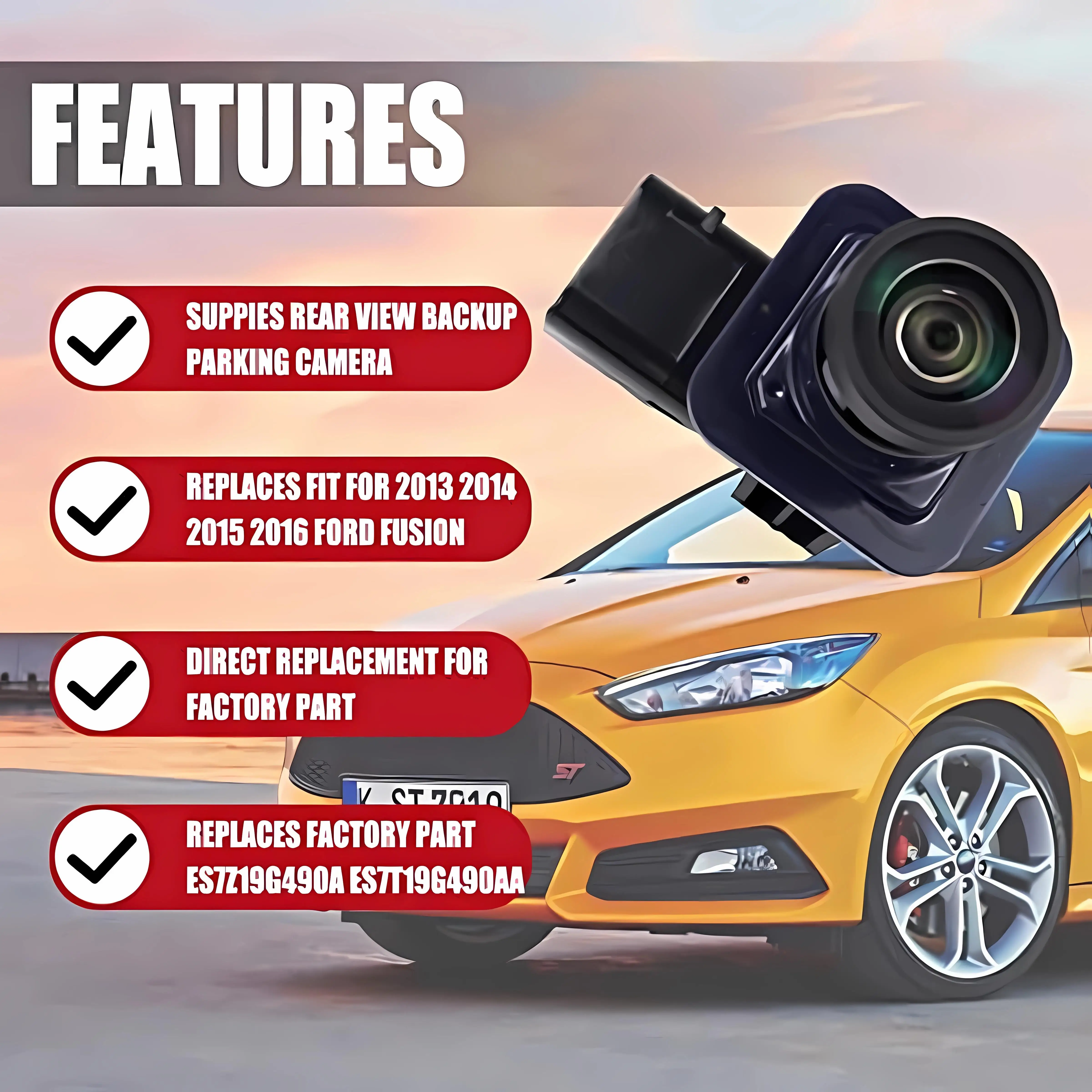 Achteruitrijcamera Backup Assist Parking Camera Voor Ford Fusion 2013-2016 Mondeo Reverse Camera ES7Z-19G490-A DS7Z19G490A