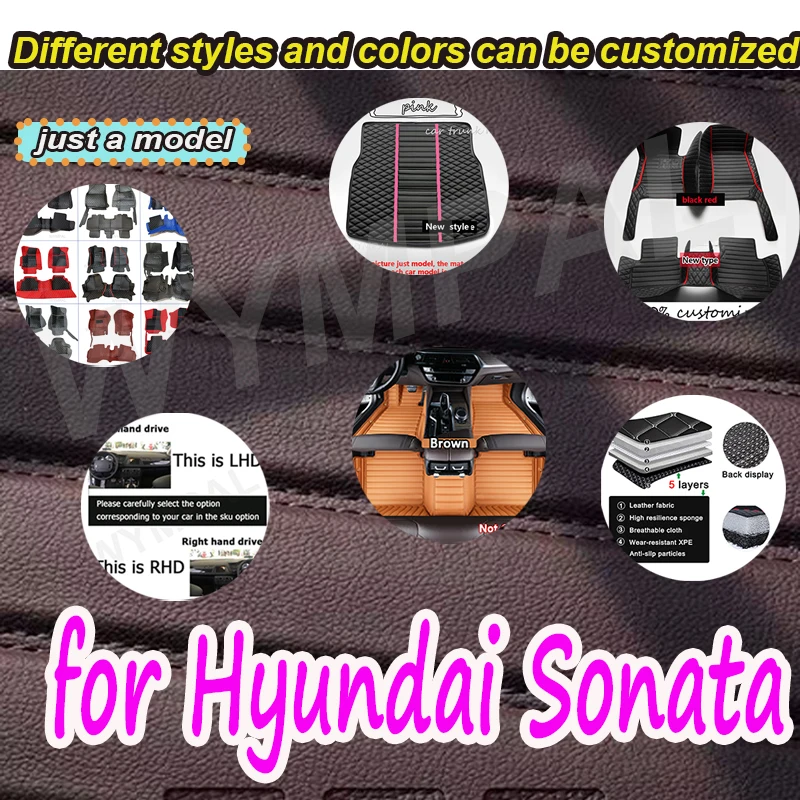 

Роскошные автомобильные коврики для Hyundai Sonata DN8 MK8 2020 2021 2022, автозапчасти для интерьера, роскошный коврик