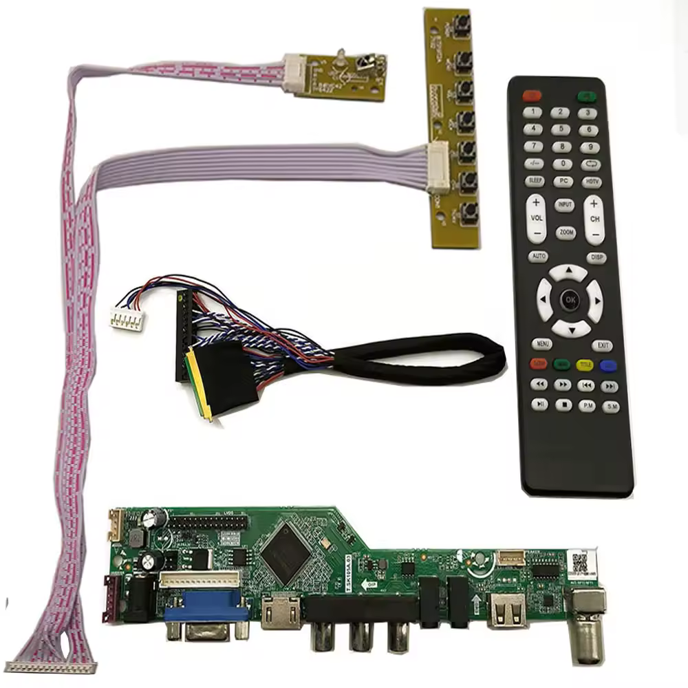 Kit de monitor de placa de driver TV + HDMI + DVI + VGA para tela de laptop LCD LED 1366x768 1600x900 1920x1080 LVDS 40 pinos