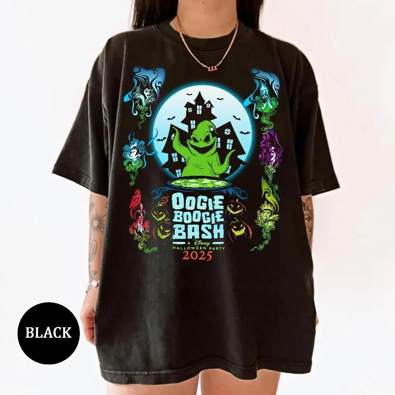 ديزني الأشرار Oogie Boogie باش 2025 قميص كابوس قبل عيد الميلاد قميص ديزني لاند هالوين الأسرة مطابقة المحملة #1