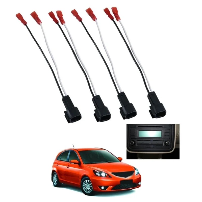 سيارة الداخلية المتكلم الأسلاك تسخير محول موصل التوصيل ل تشيفي التركيز مازدا ، 4 قطعة/المجموعة المتكلم الأسلاك D7YA #2