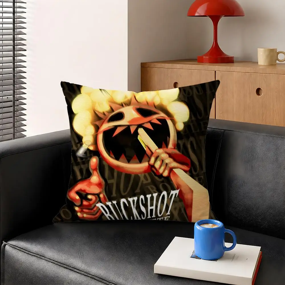 Game Buckshot Roulette Russian Game Cushion Cover Decorative Pillowcase Soft Short Plush Cozy Durable Sofa Home Decor Items Gift