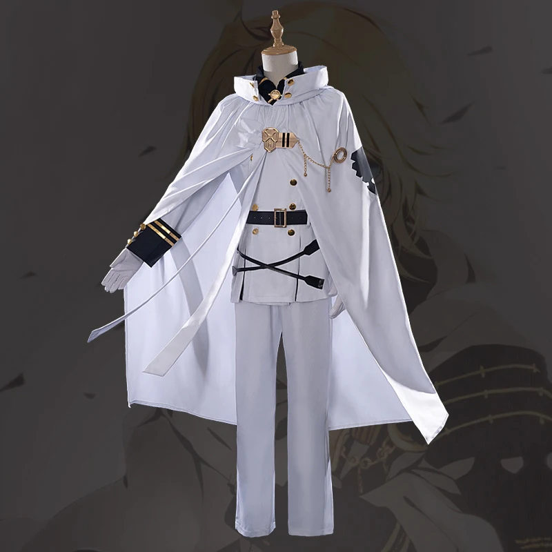 Mikaela Hyakuya Cosplay Costumes Vampire Uniform Wig Shoes Anime Seraph Of The End Outfits Halloween Carnival Suit For Men Women