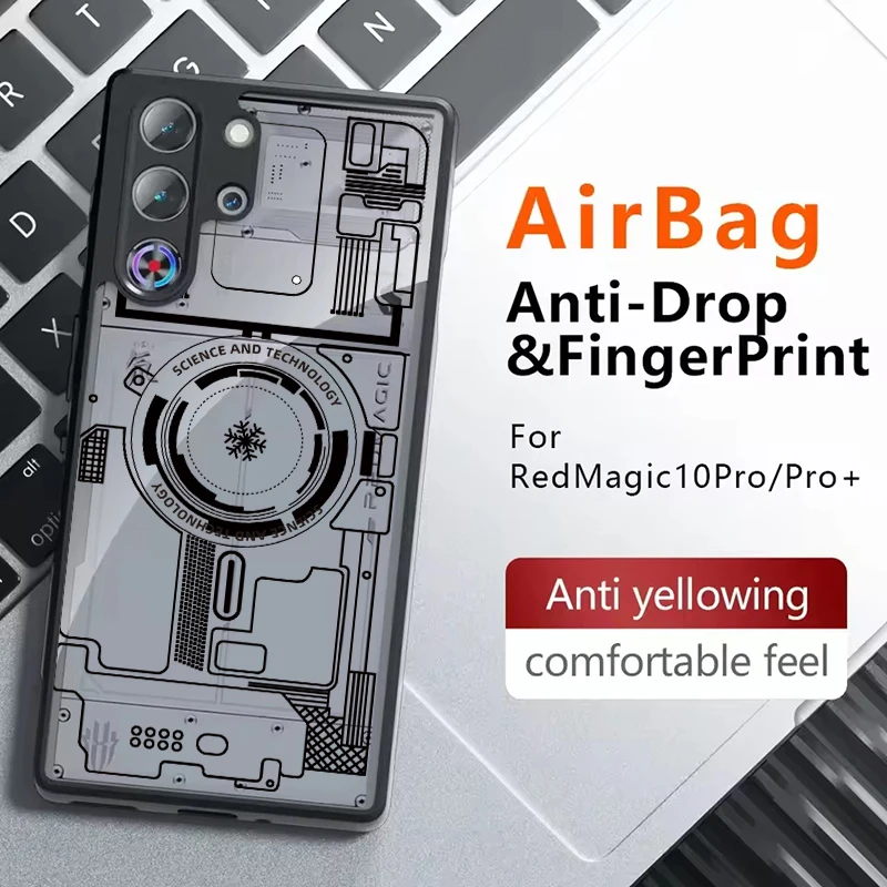 [مخزون جاهز] لهاتف ZTE Nubia Red Magic 10 Air 10S 11 11s 9 9S 8 8S Pro Plus حافظة شفافة لمنع الصدمات رقم 3