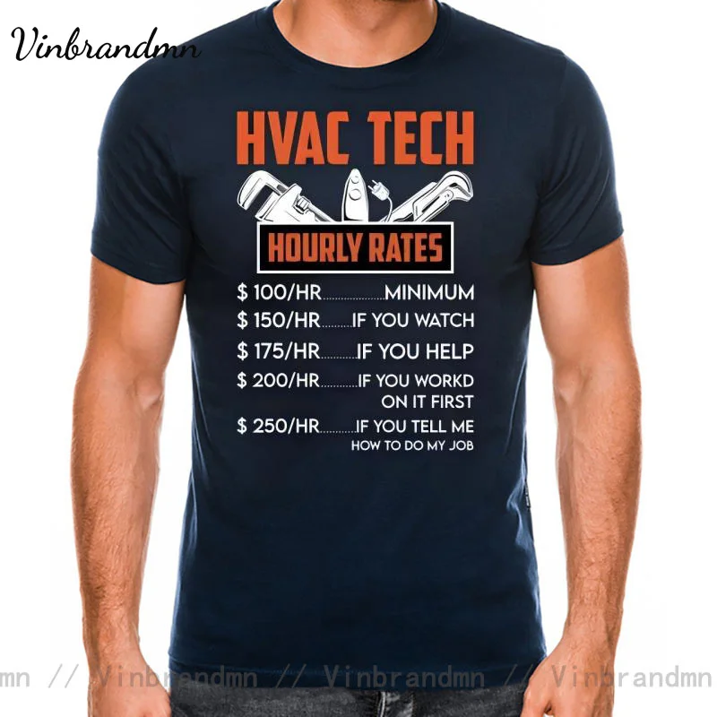 HVAC Tech Hourly Rates Design Gift Tee Shirt Funny HVAC Technician Father Premium T-Shirt Rife T-Shirt Tops T Shirt For Boy Tees