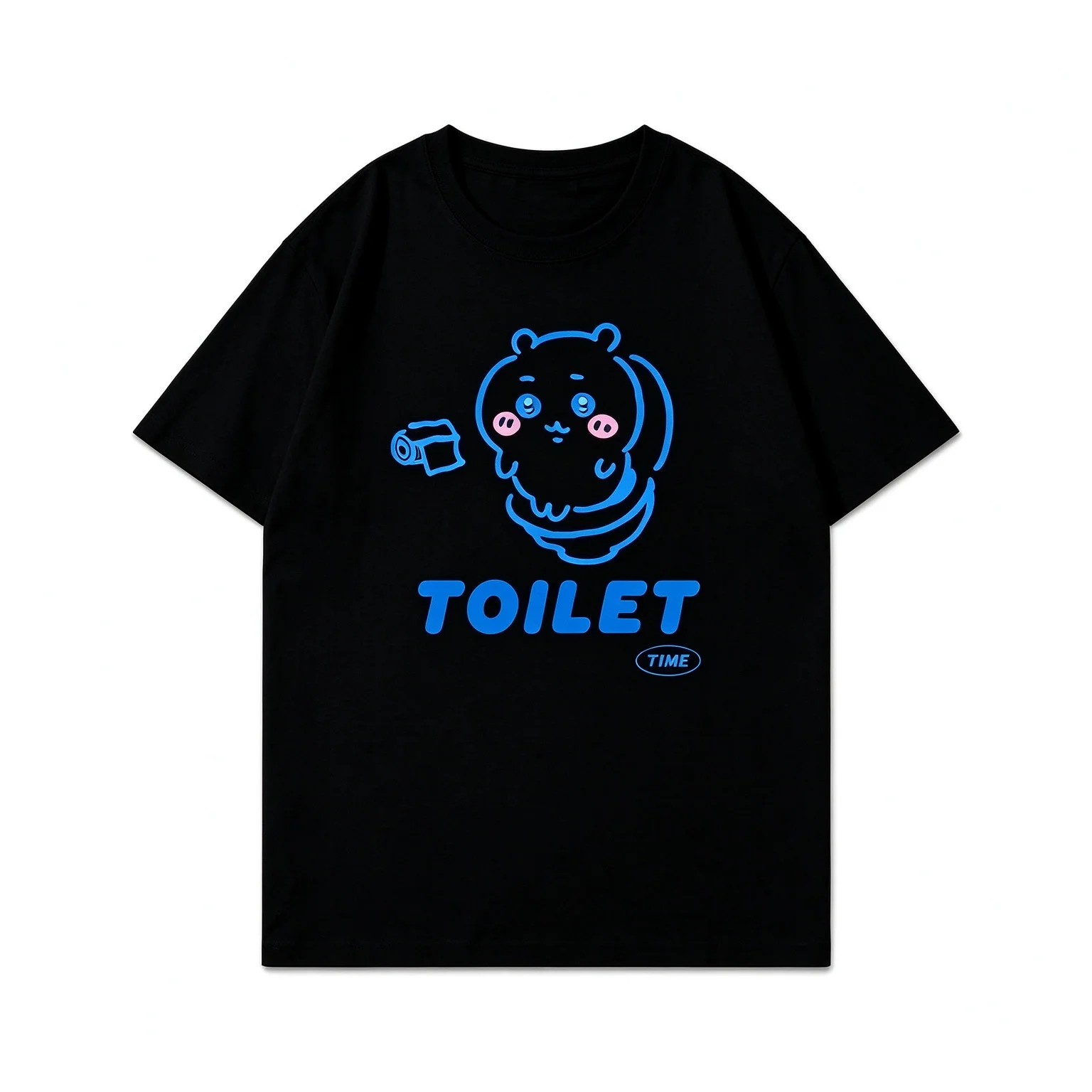 Chiikawa Cute Kawaii Anime Starry Tee Men's Women's Black Retro Cool Graphic Art Print Oversized Short Sleeve Streetwear Top