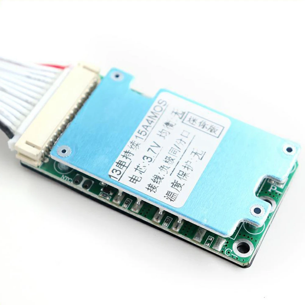 BMS 13S 48V Li-Ion Lithium 18650 Battery Pack Balancer Charge Board Equalizer Common/Separate Port for Escooter(15A)