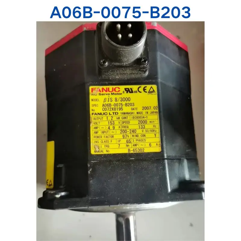 Second-hand test OK servo motor A06B-0075-B203