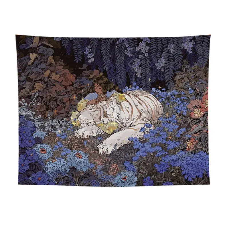 VIKAMA American California Endless Summer Hanging Cloth Sunset Surfing Theme Tapestry Living Room Background Wall Room Decor