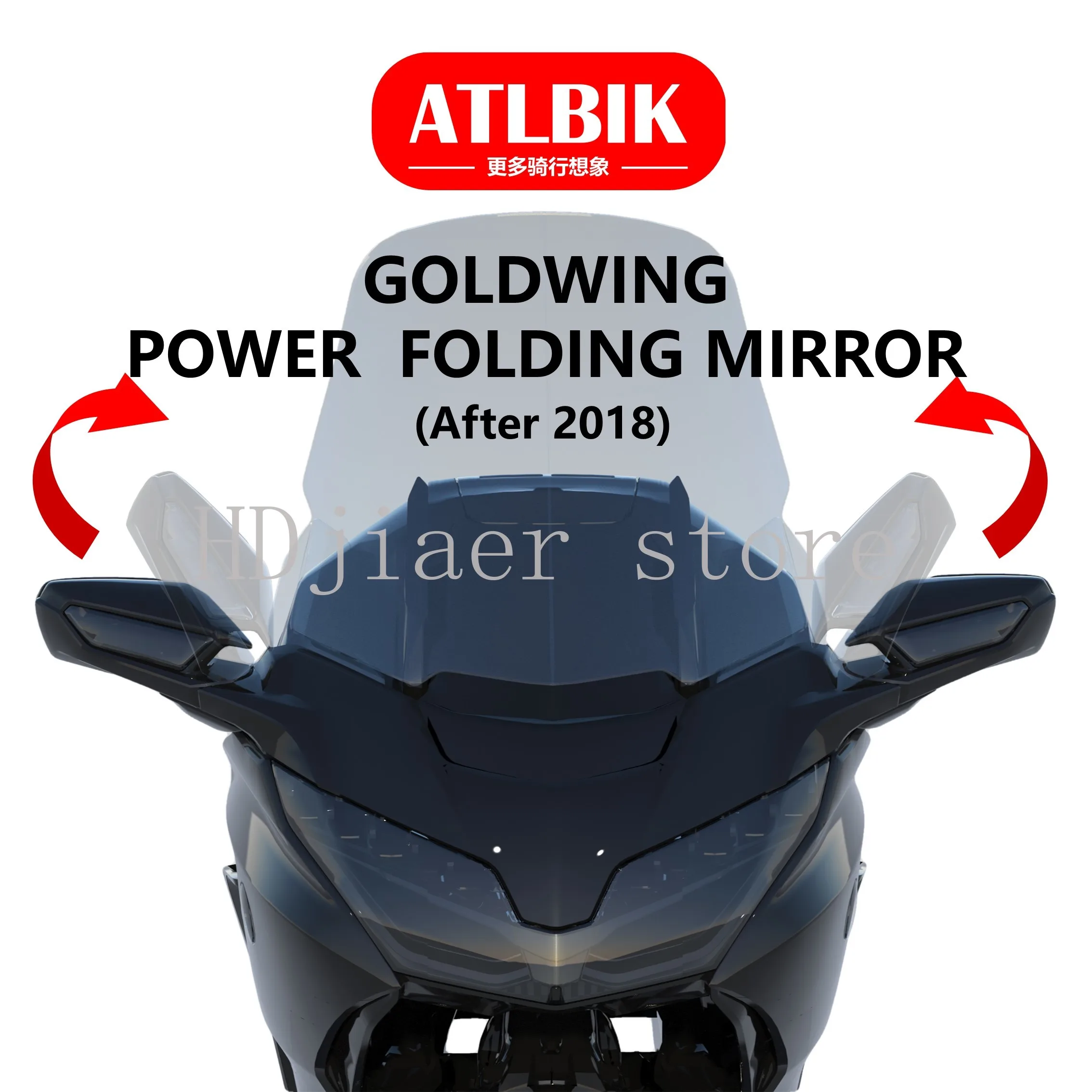 

For Honda Gold Wing Electric Rearview Mirror Goldwing Gl1800 Electric Folding Ear 2018-2024F6B DCT