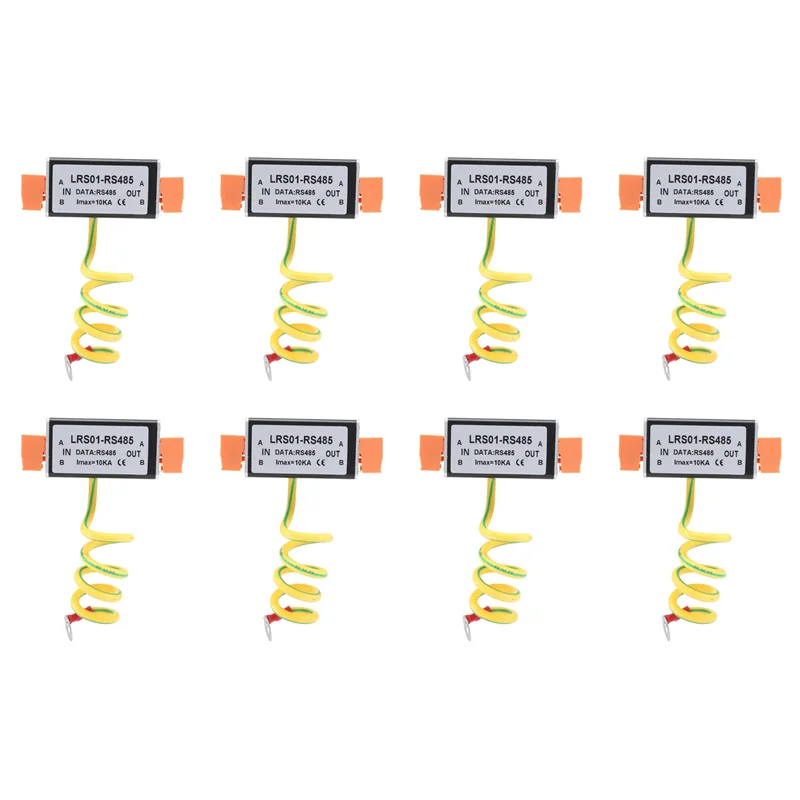 

ABGI-8X RS485 Date Signal Power Arrester Anti Surge Protector Monitoring CCTV Camera Protection Device Thunder Preventer