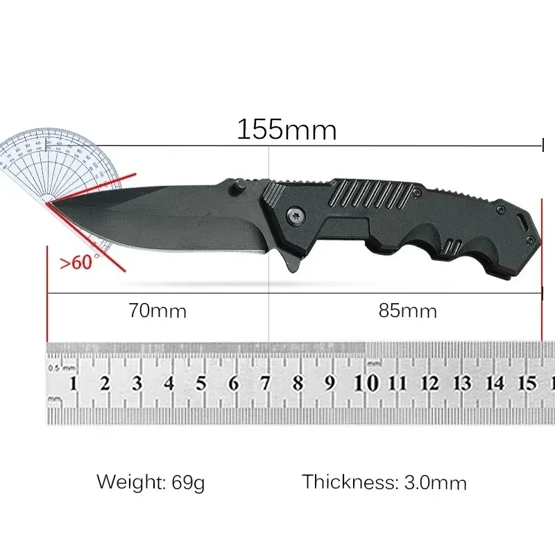 EDC Convenient Military Tactical Knife, Self-Defense, Box Opener Knife, Field Multi-purpose Survival Knife and Cutting Knife