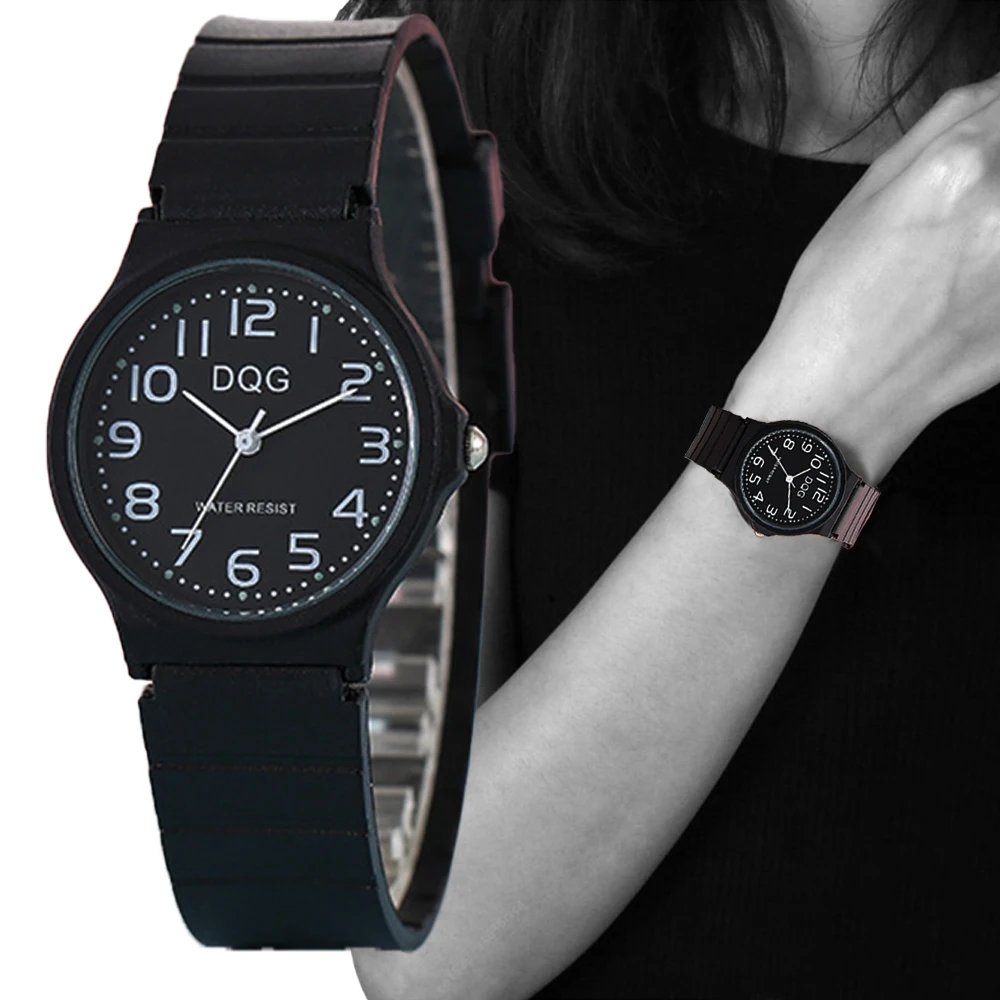 

Ladies Sports Fashion Brand Watches Black And White Digital Simplicity Women Quartz Watch Casual Silicone Dress Gift Clock