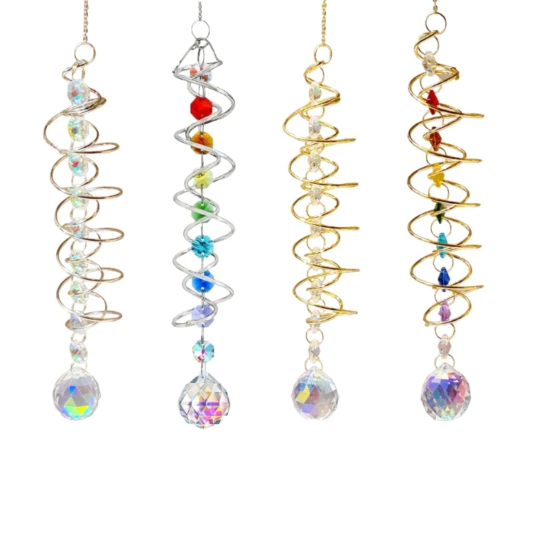 Suncatchers Wind Chimes Gazing Spiraling Tail Crystal Decorative Wind Chimes Dropship
