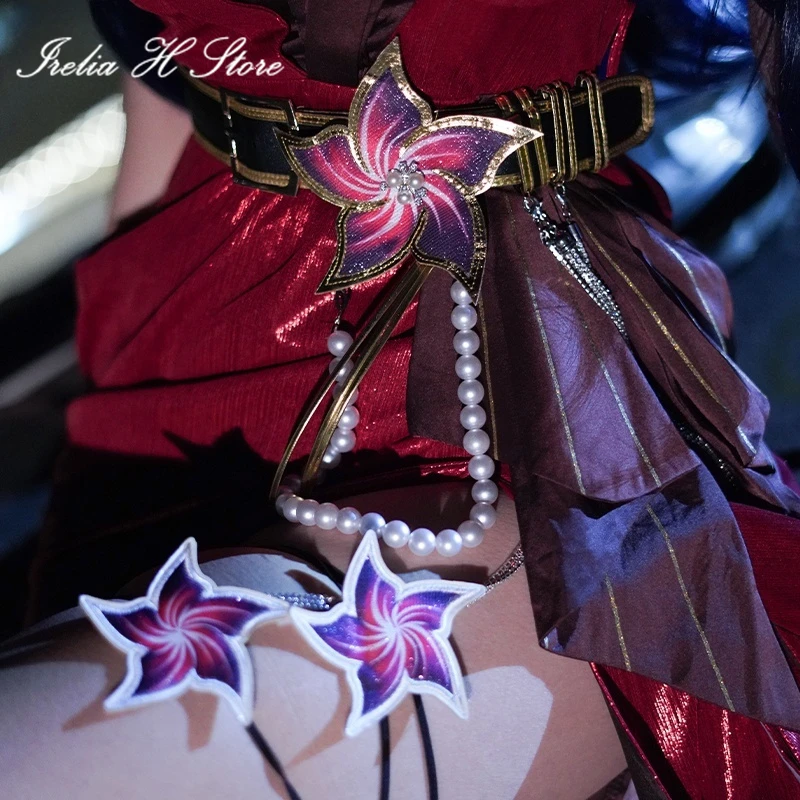 Irelia H Honkai: 스타 레일 Acheron 코스프레 의상 게임 Raiden Bosenmori Mei 섹시한 빨간 드레스 할로윈 의상 여성