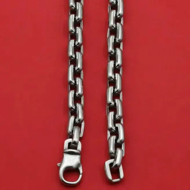 

S925 Sterling Silver Necklace Thai Silver Vintage Men's Personality Fashion Sweater Chain Pendant ChainFemale angle chain single