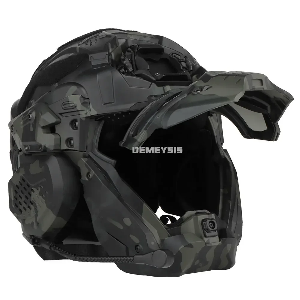 Casco táctico airsoft con auriculares y comunicación ajustable - imagen 3