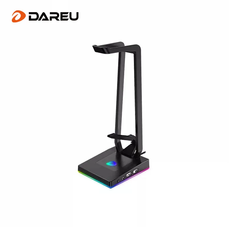 

DAREU RGB Desk Gaming Headset Holder With Cable Clip Earphone Hanger Headphone Stand With Usb Hub Aux For PC, Computer