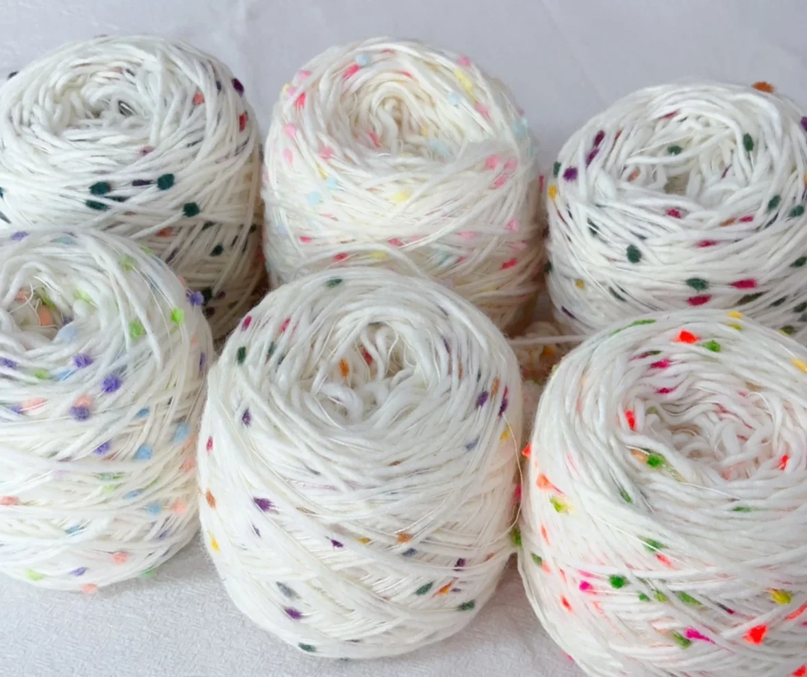 100g/roll Hand Mixed Wool Custom Yarn Wool Iceland Colorful Ball Bean Yarn Handmade DIY Scarf Sweater Knitted Yarn Sewing