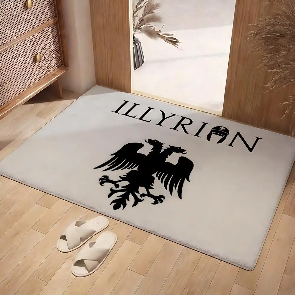 A-albania Albanians Flag Floor Mat Soft Flannel Rug Non-Slip Absorbent Mat For Bathroom Bedroom Home Decor