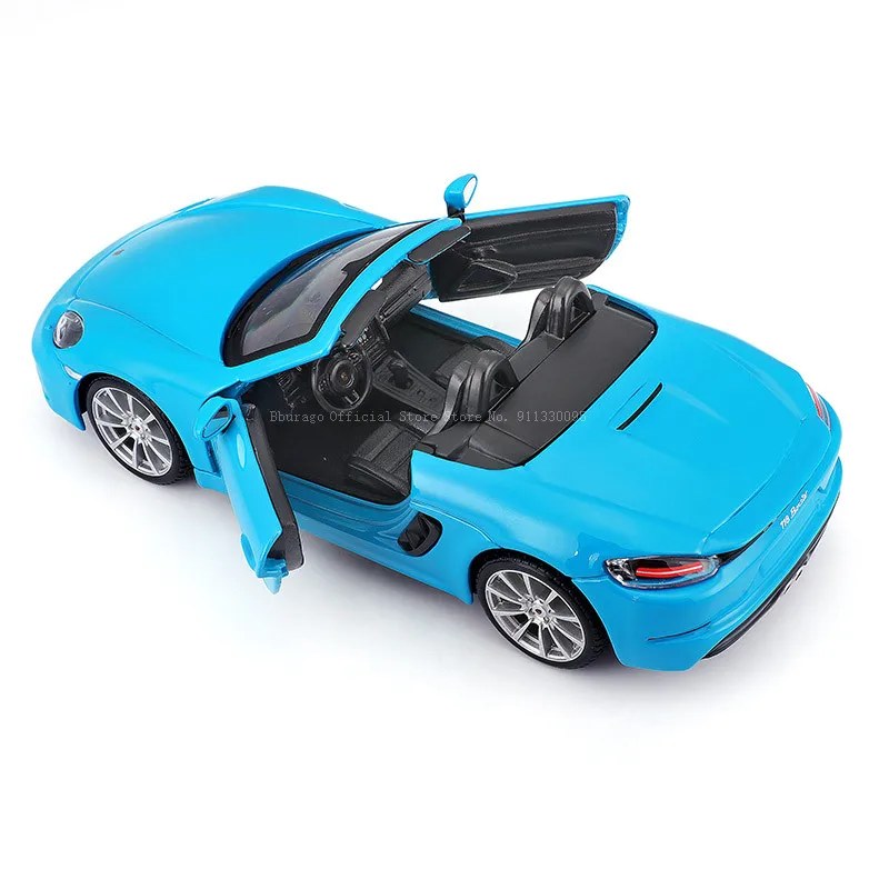 Bburago 1:24 scala Porsche 718 Boxster Royal blue lega auto da corsa lega veicolo di lusso pressofuso auto modello collezione di giocattoli regalo