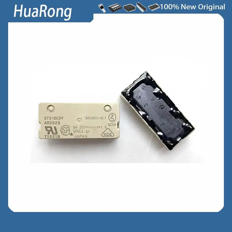 5Pcs/Lot    ST2-DC5V  AR2029  5V8A  HF115F 110-2DS4A 110VDC 8A 110V  6-PIN  JV1APF-24V   AJV5242   16A 4-PIN