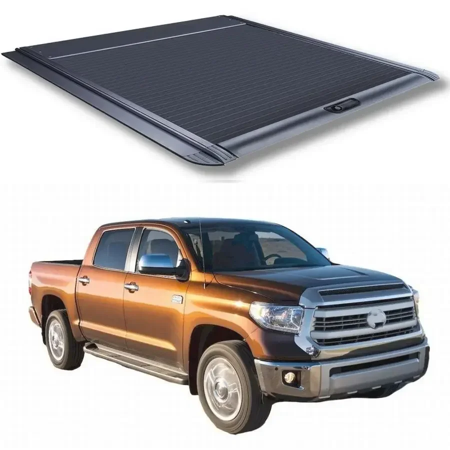 Ousaier Pickup Aluminum Trunk Top Cover Waterproof Roller Blind Manual Retractable Fits 2007 Tundra 64.9 Inch