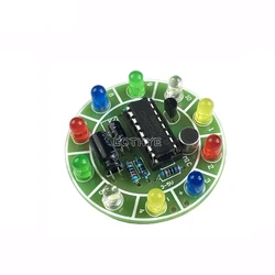 Voice Activated LED Rotating Light Making Kit CD4017 Colorful DIY Electronic Kit Parts Soldering Electronic Component Welding